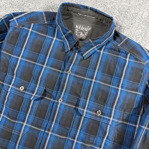 Kuhl Eluxur Plaid Shirt Multicolor Chest Pockets Workwear Outdoor Mens Size M